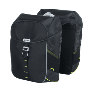 Basil Miles Dubbele Fietstas 34L Black Lime